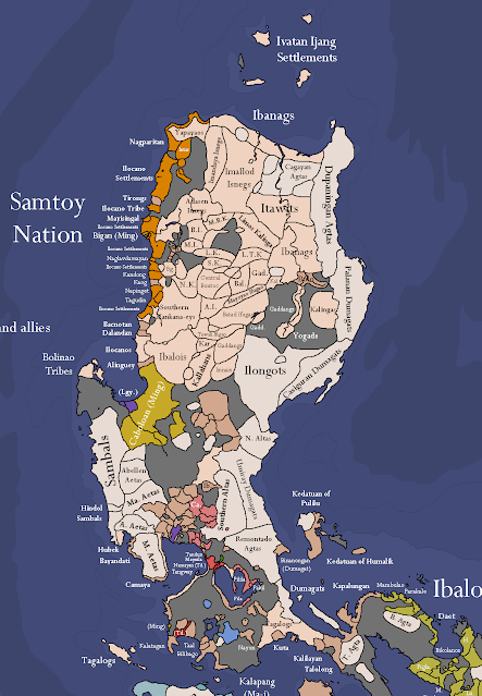 Filipino Tribes Map Before the Colonial Period