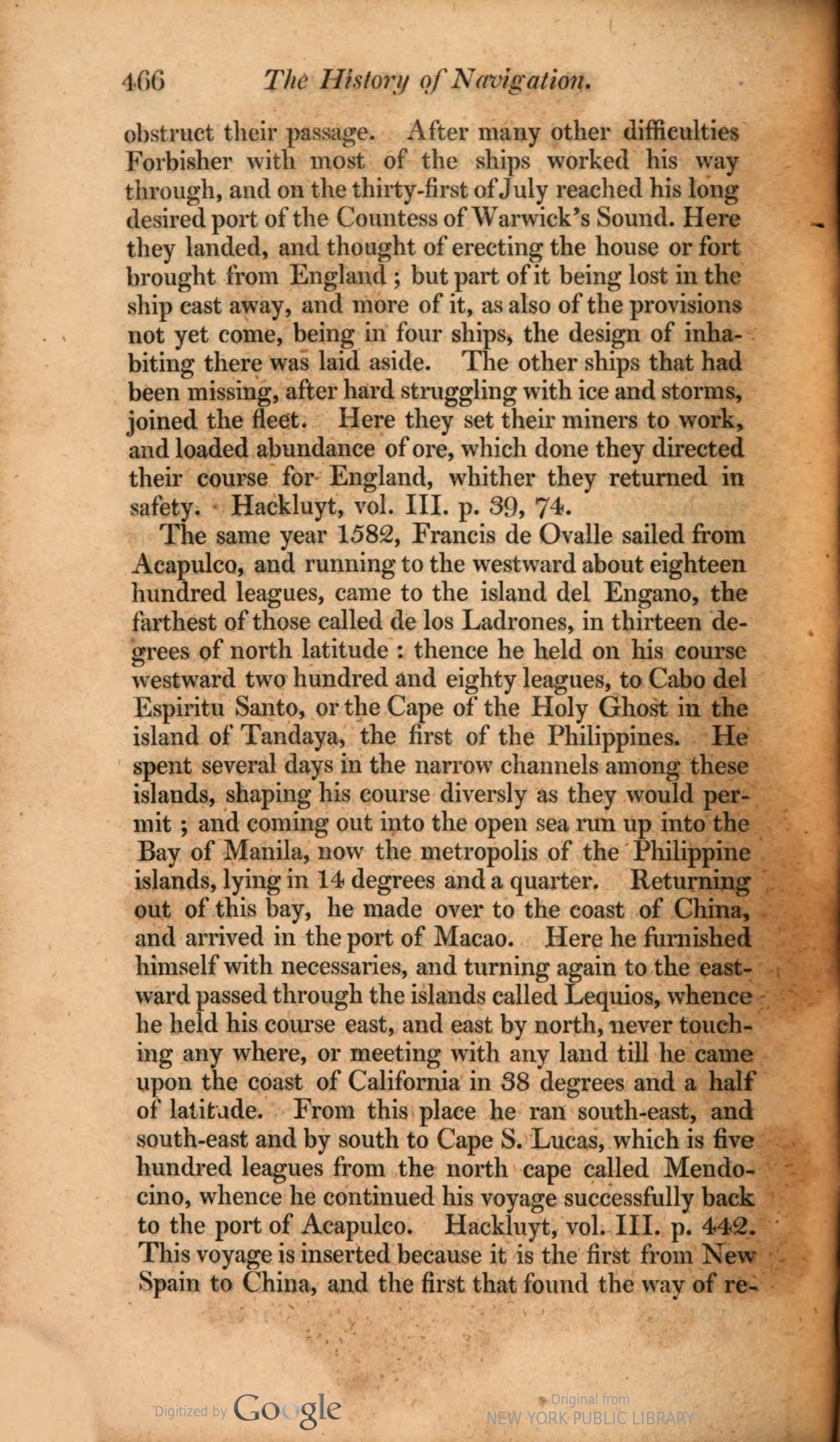 The whole history of navigation from its original to this time. (1704.) Prefixed to Churchill's Collection of voyages