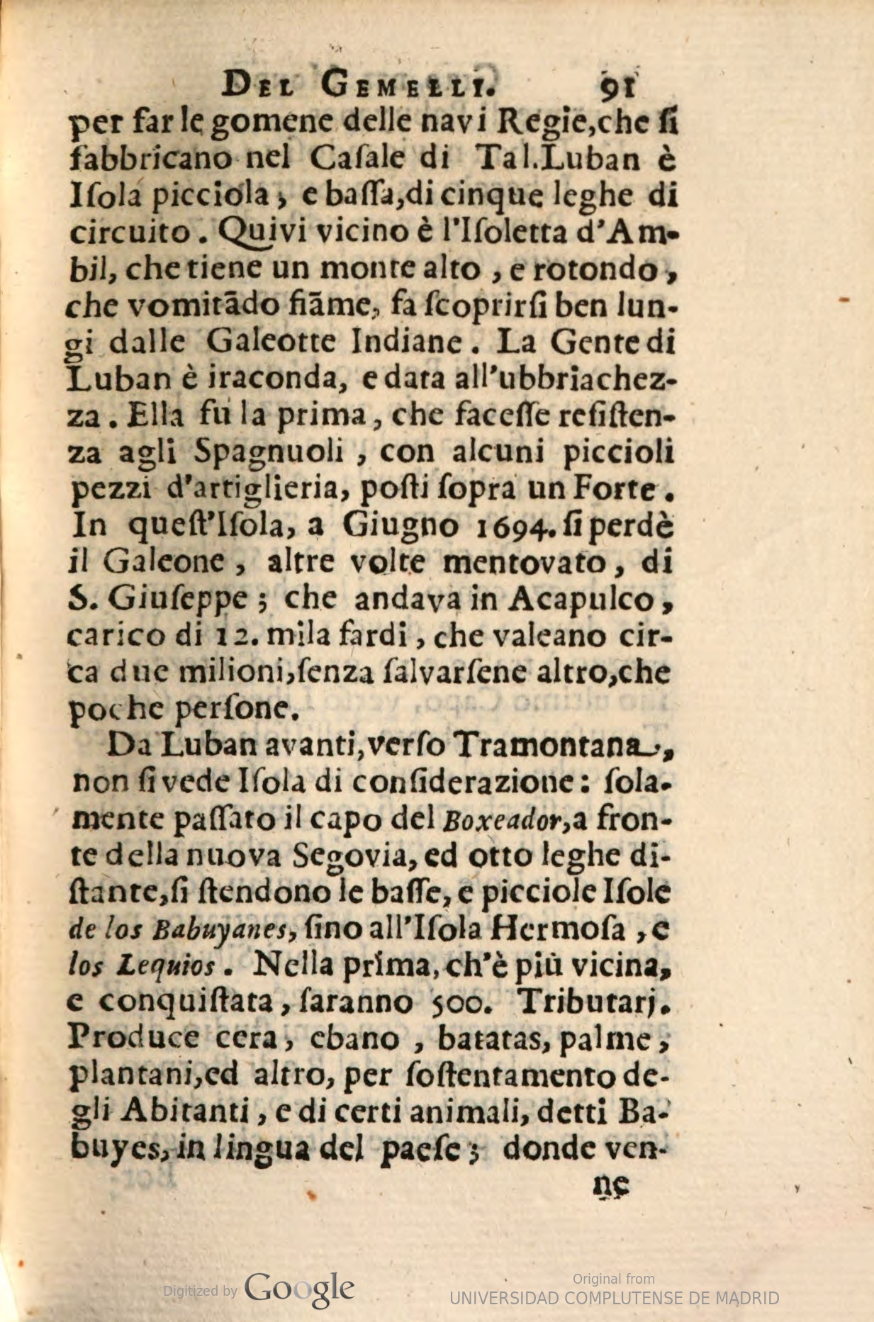 Giro del mondo / del dottor D. Gio: Francesco Gemelli Careri T.5, p. 91