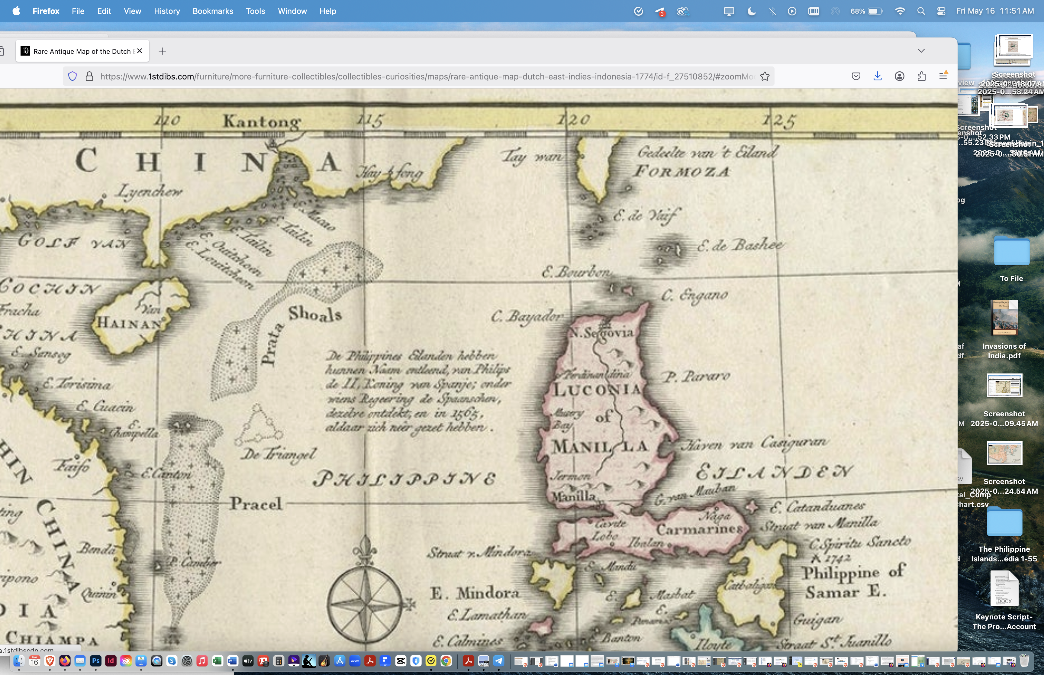 1774 Bowen Map