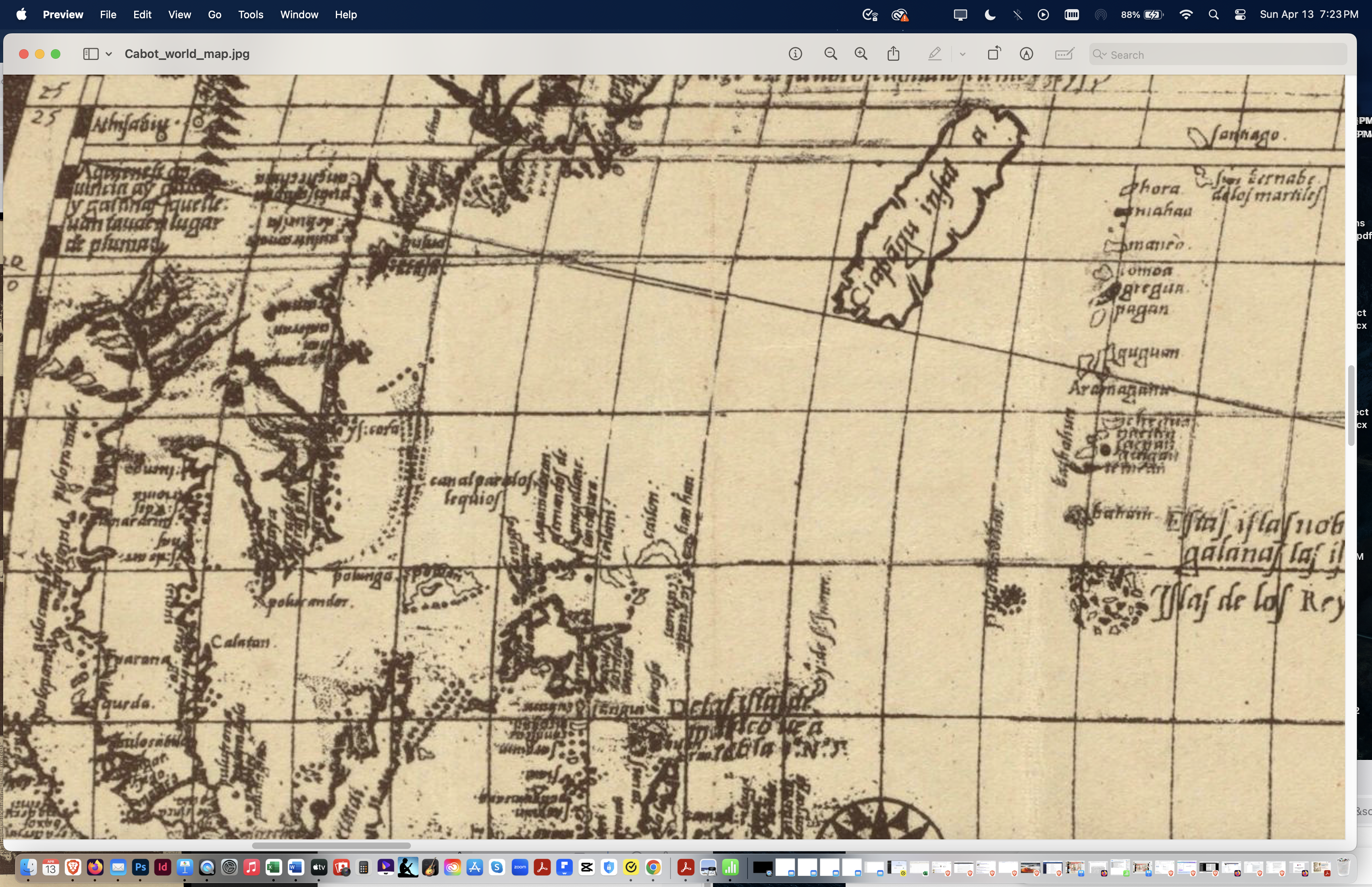 1544 Sebastian Cabot Map