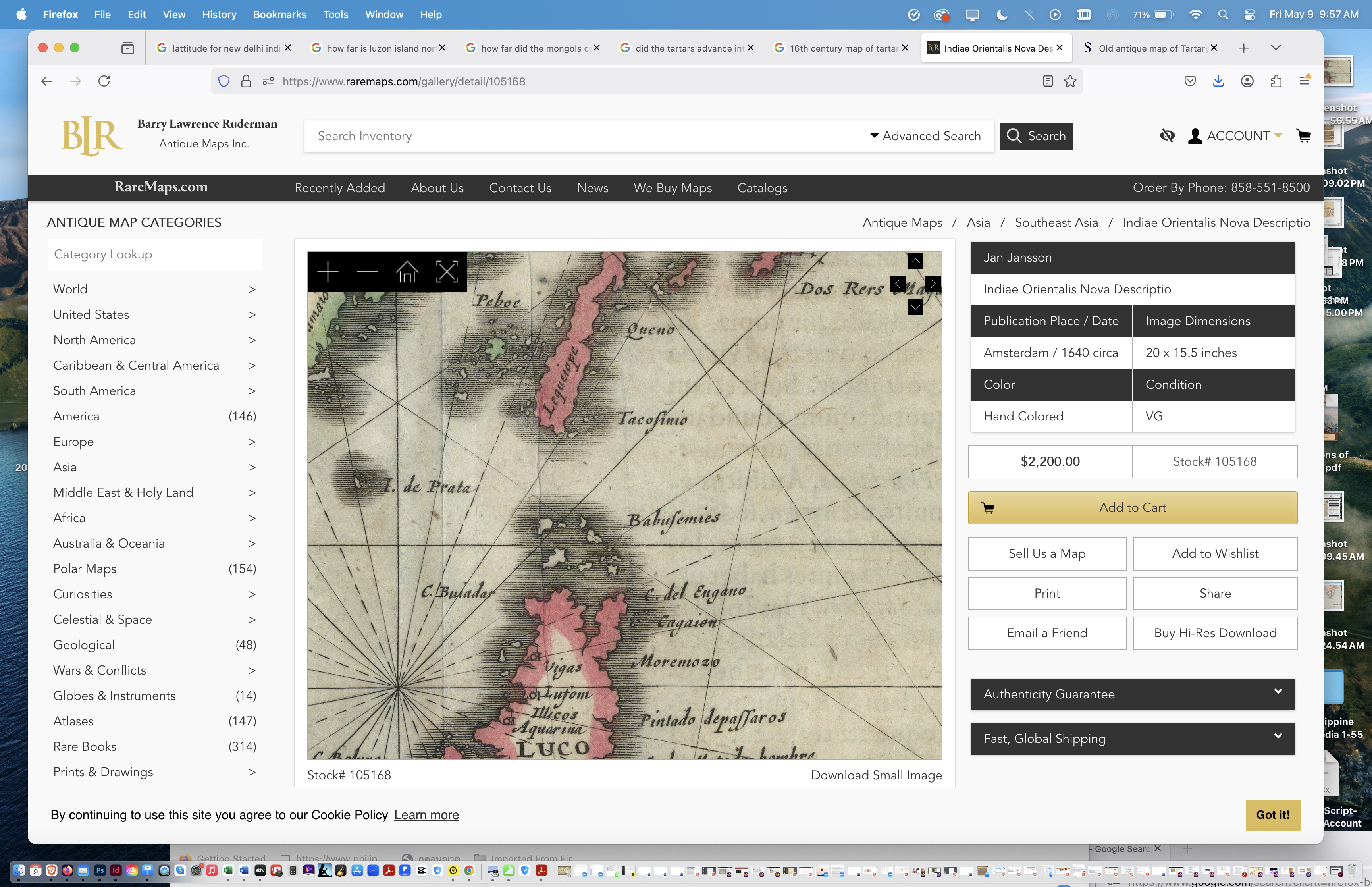 1640 Jansson Map