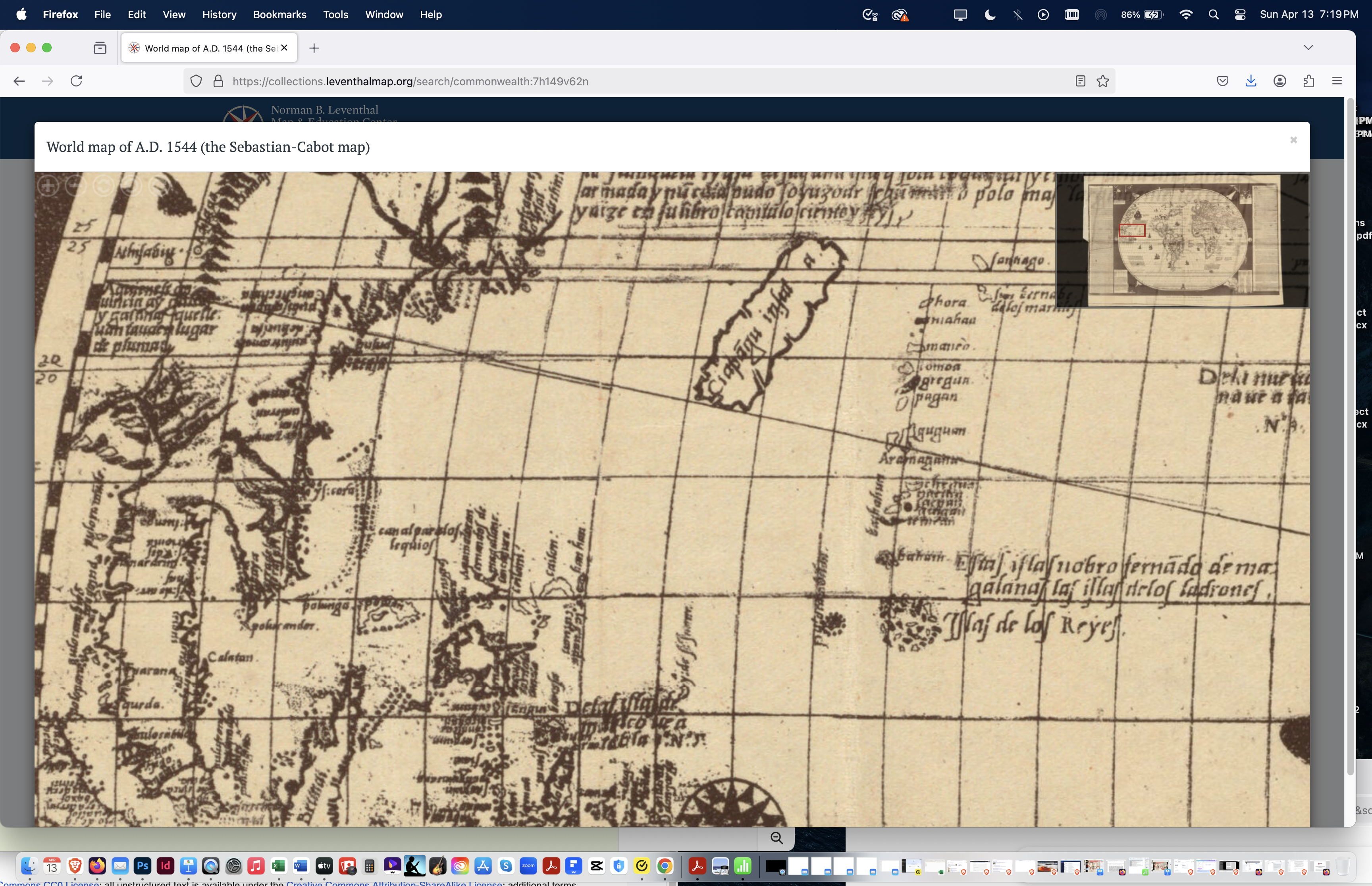 1544 Cabot Map